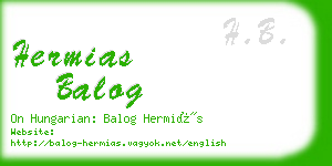 hermias balog business card